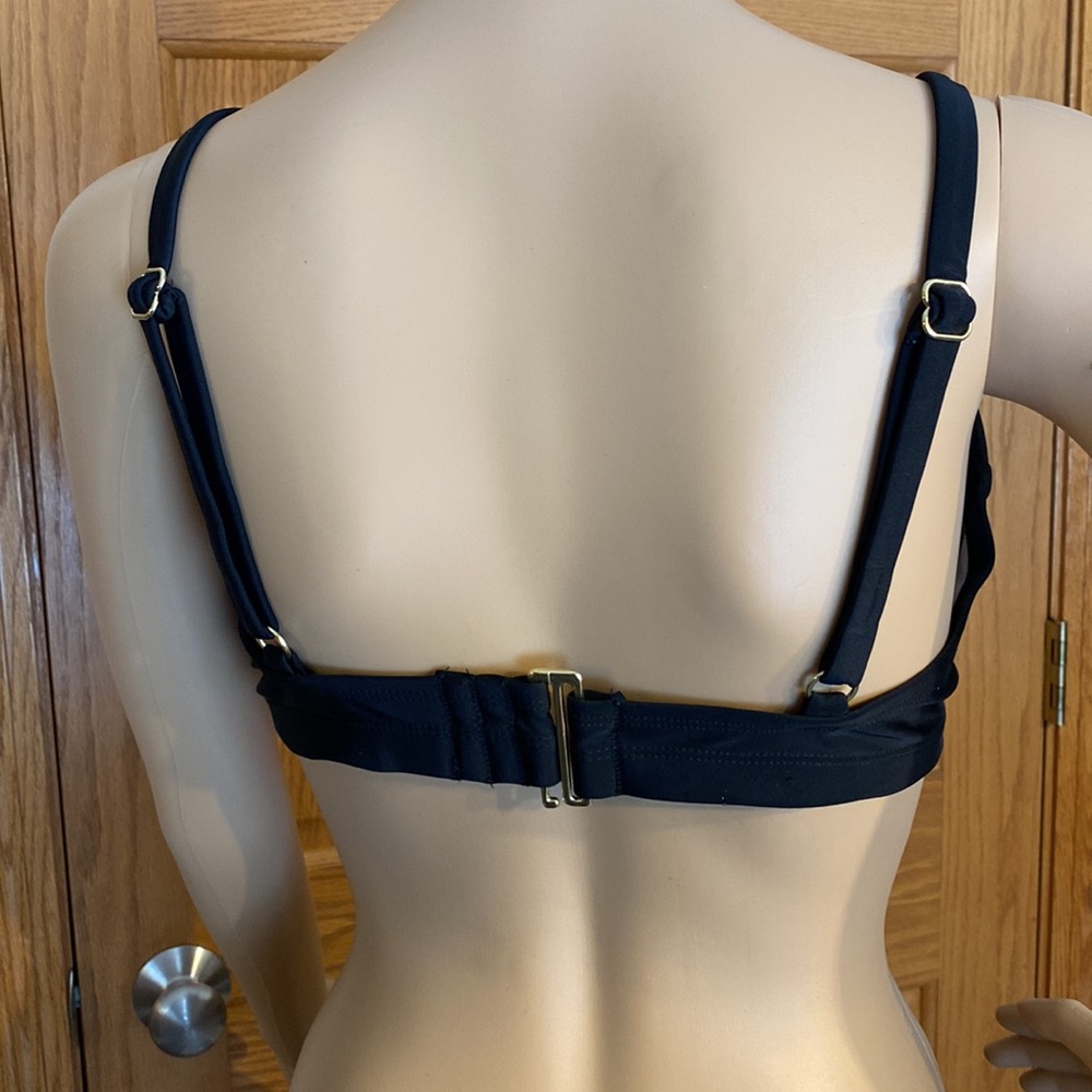 Xhilaration-black with light blush color within cutouts bikini top,lightly lined - Picture 4 of 13